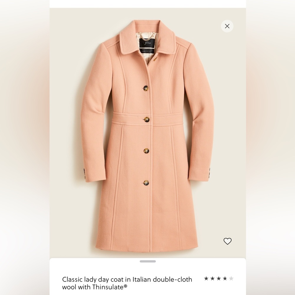 J. Crew | Lady Day Coat w Thinsulate